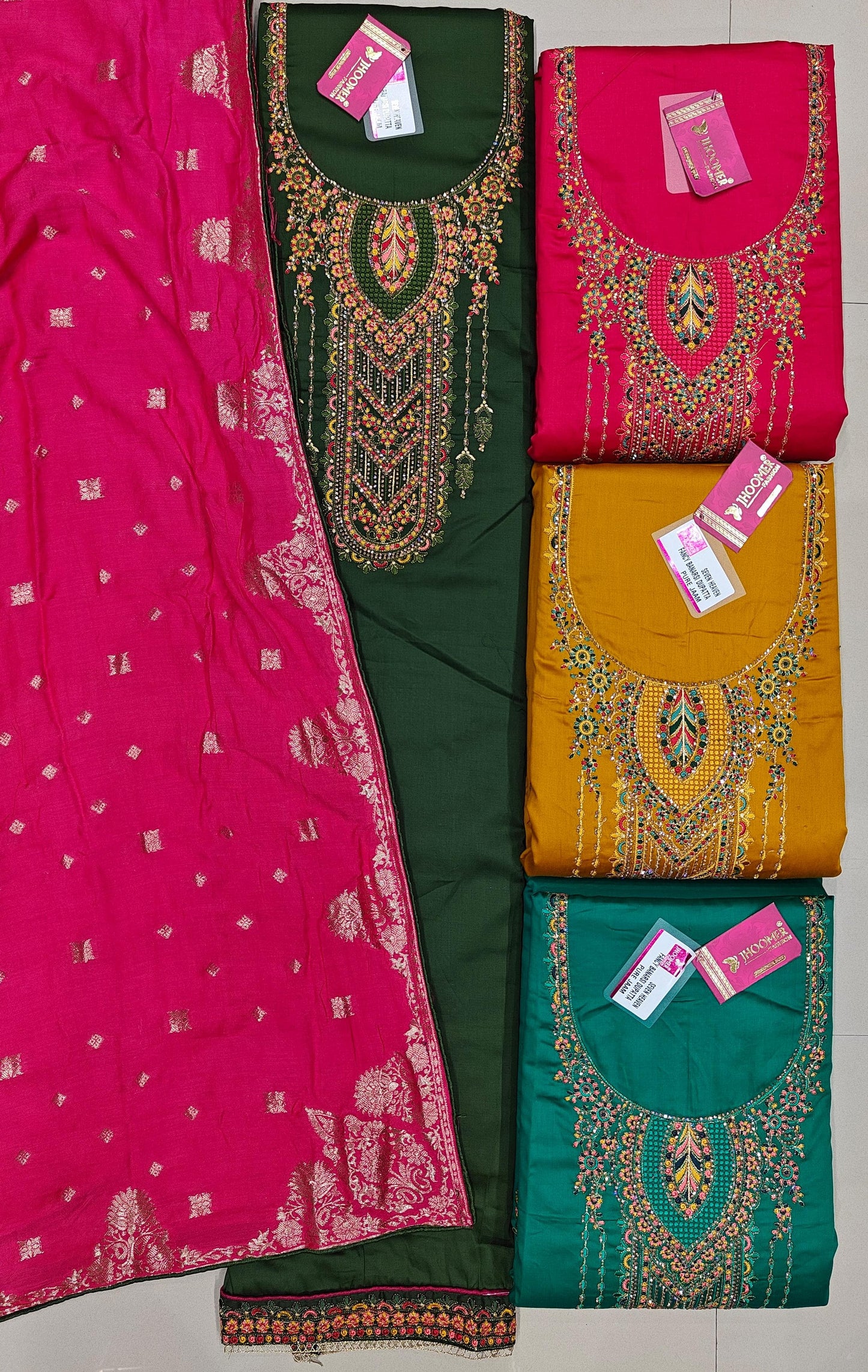 Cotton Suit with Banarasi Dupatta