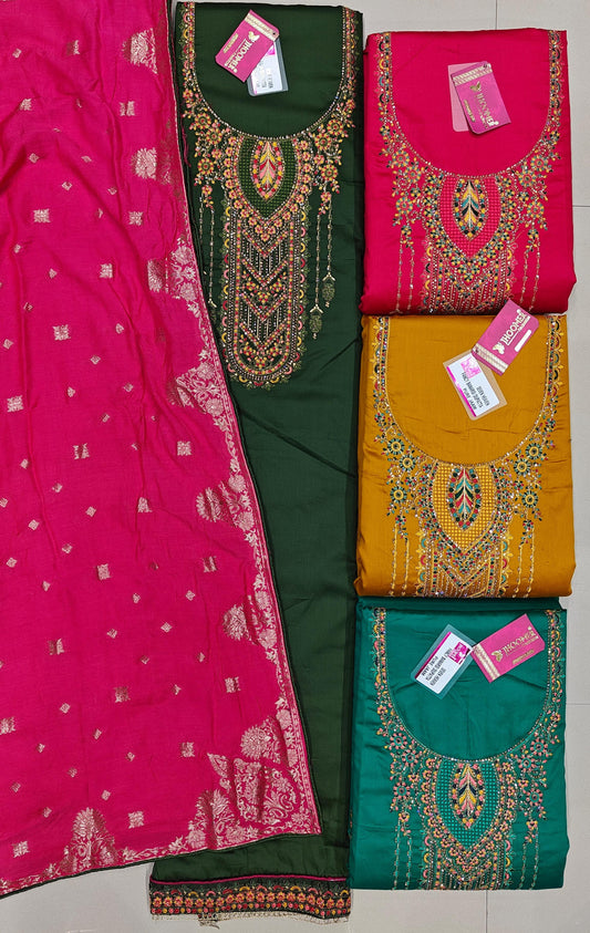 Cotton Suit with Banarasi Dupatta